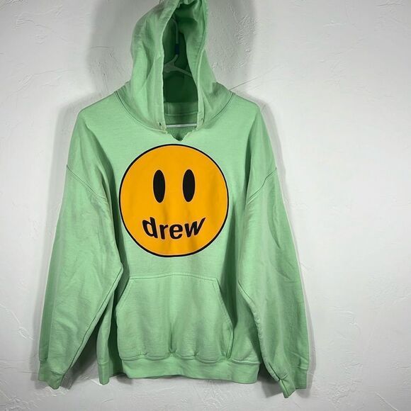 🔥🔥 DREW HOUSE Hoodie Sweatshirt - Mint Green - Unisex Sz Lg - GUC - Picture 2 of 7